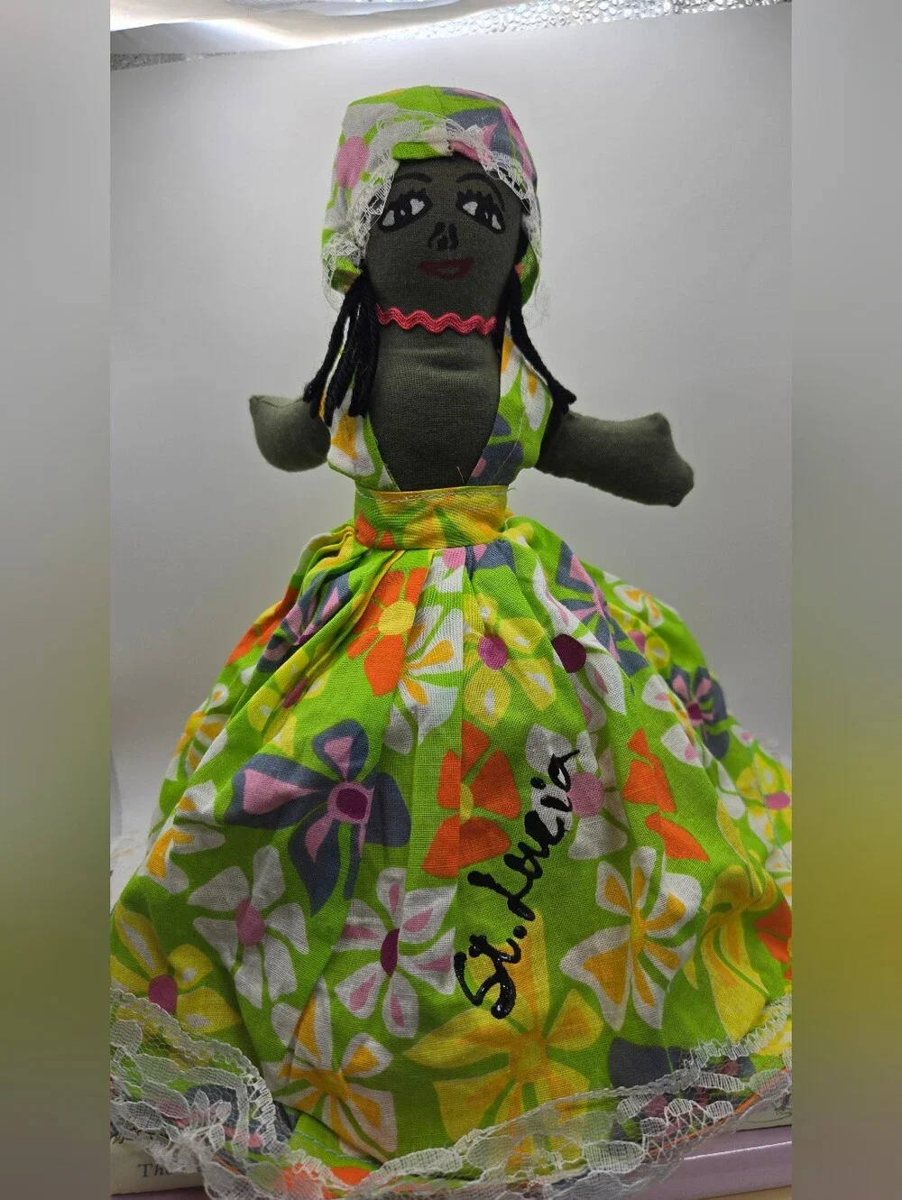 Vintage Island Dolls St. Lucia Souvenir Topsy Turvy Doll